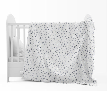 Abstract Print Blue Elegant Look and Feel for 0-3 Years Baby Single Bed AC Blanket for Kids