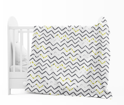 Grey Abstract Print Soft Touch for 0-3 Years Baby Single Bed AC Blanket for Kids