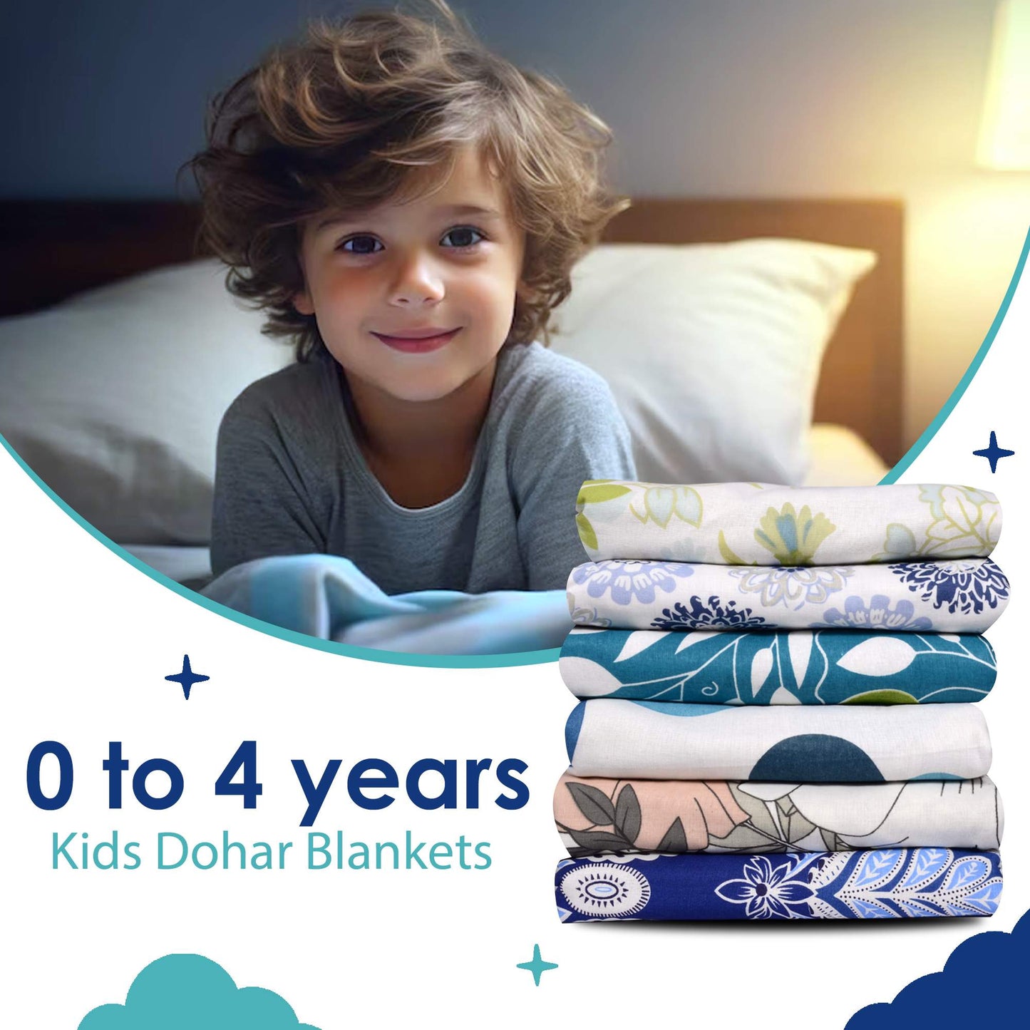 Silhouette leaves Reversible AC Blanket Dohar for Kids