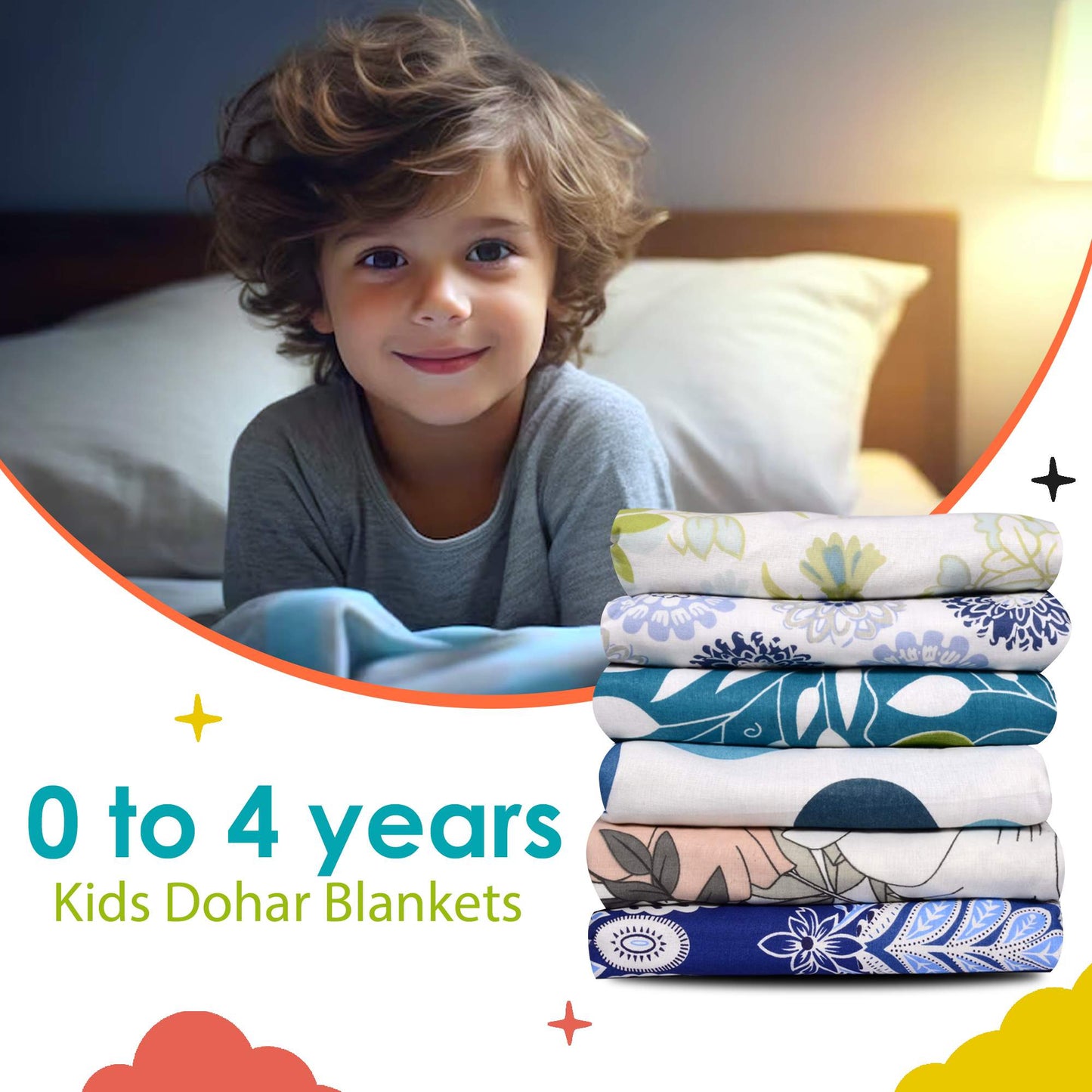 Triangle Candy Print Reversible AC Blanket Dohar for Kids