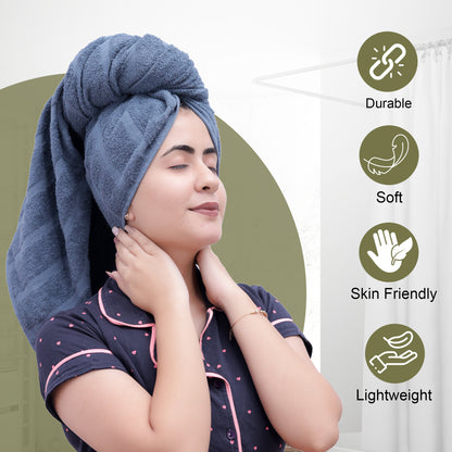 Red & Light Blue 250 GSM Quick Dry Bath Towel Combo