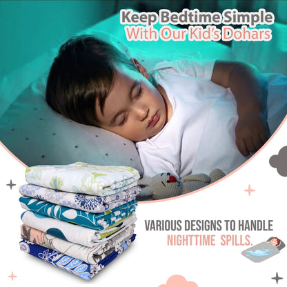 Grey Multicolor 144 TC 100% Cotton Floral Pattern Baby Single Bed AC Blanket Dohar for Kids