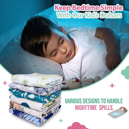 Dandelions Floral Print Pink Cotton 120 GSM Ultra soft Reversible Single Blanket for Babies