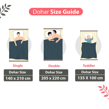 Red & Black Geometric Single Bed Dohar - 120 GSM Microfiber