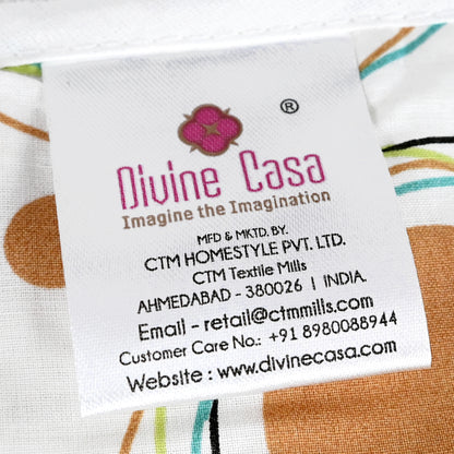 Doodle Round Pattern Kids Single Bed Dohar – 120 GSM Cotton