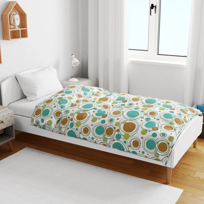 Doodle Round Pattern Kids Single Bed Dohar – 120 GSM Cotton