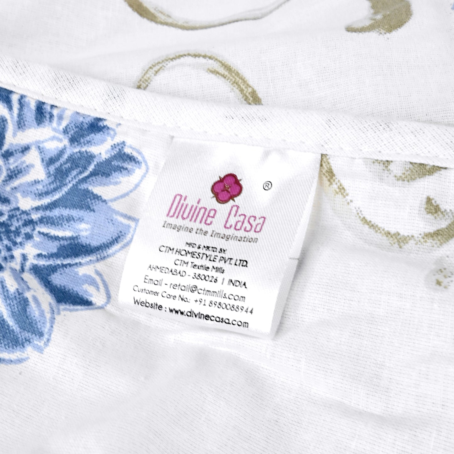 Blue Pink Floral Pure Cotton Lightweight Dohar For Kids