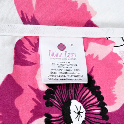 Pink Floral Pure Cotton Lightweight Dohar For Kids
