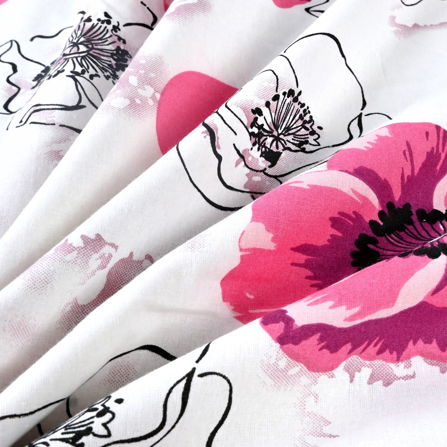 Pink Floral Pure Cotton Lightweight Dohar For Kids
