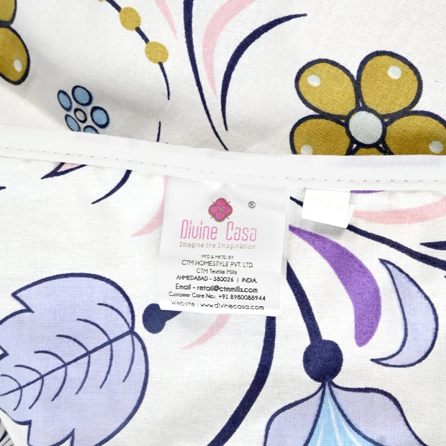 Purple Blue Floral Pure Cotton Lightweight Dohar For Kids