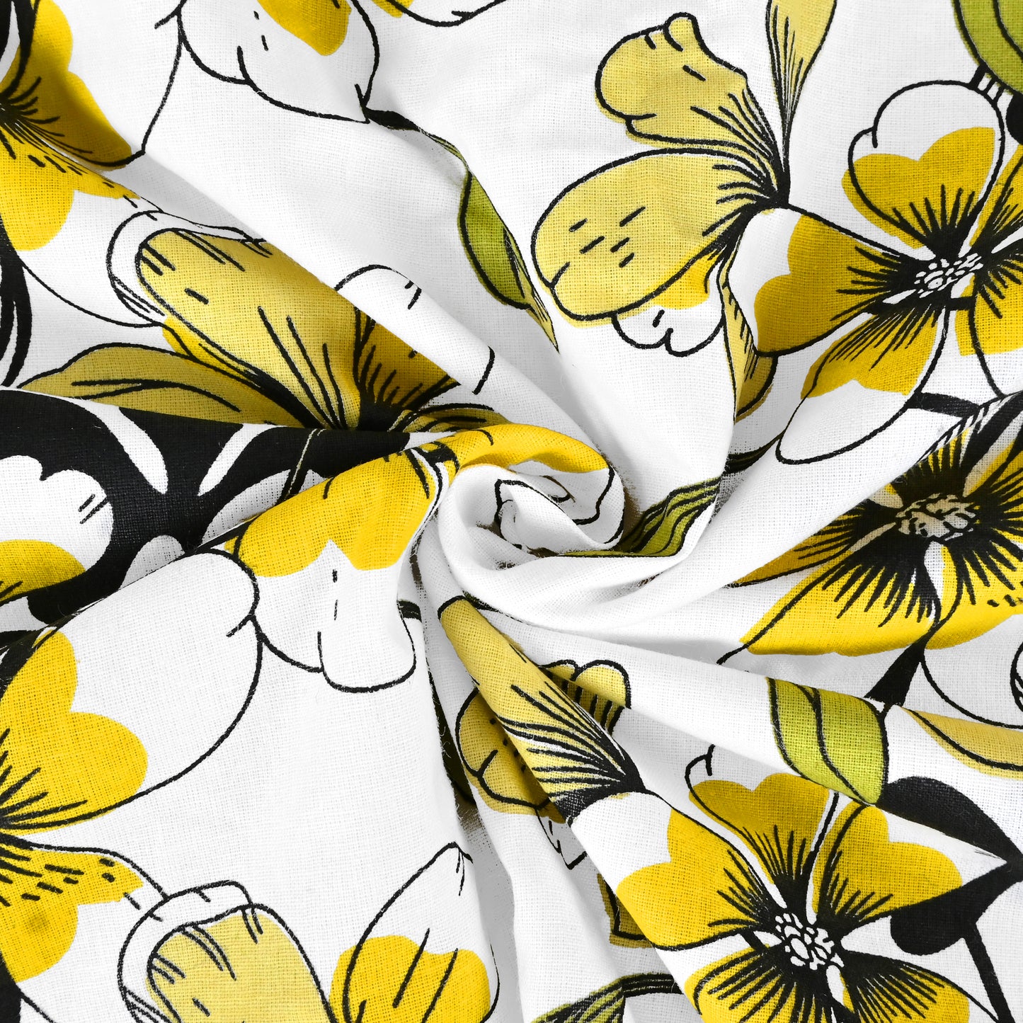 Golden Daffodil Floral Single Kids Bed Dohar - 120 GSM Cotton