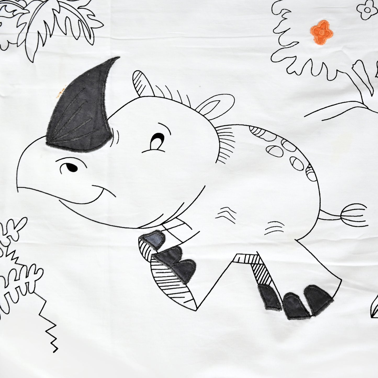 Bright White Embroidery 200 TC Cotton Ultrasoft Blanket for Kids