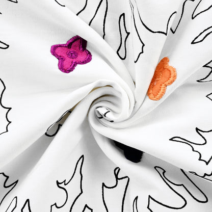 Bright White Embroidery 200 TC Cotton Ultrasoft Blanket for Kids
