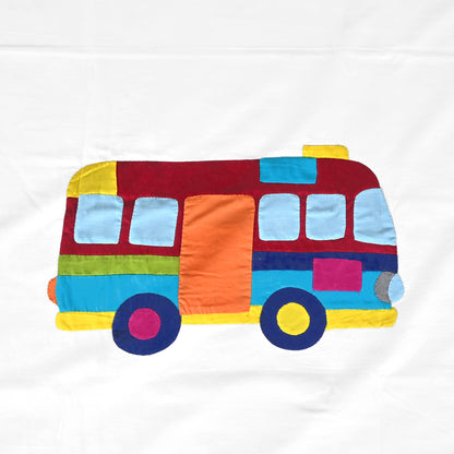Charm White Embroidery 200 TC Cotton Dohar for Kids