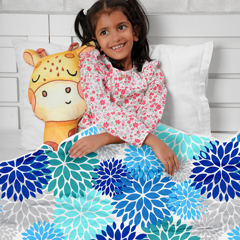 Silhouette leaves Reversible AC Blanket Dohar for Kids