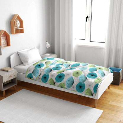 Dandelions Floral Print Blue Pure Cotton Baby Dohar for Newborns to Toddlers