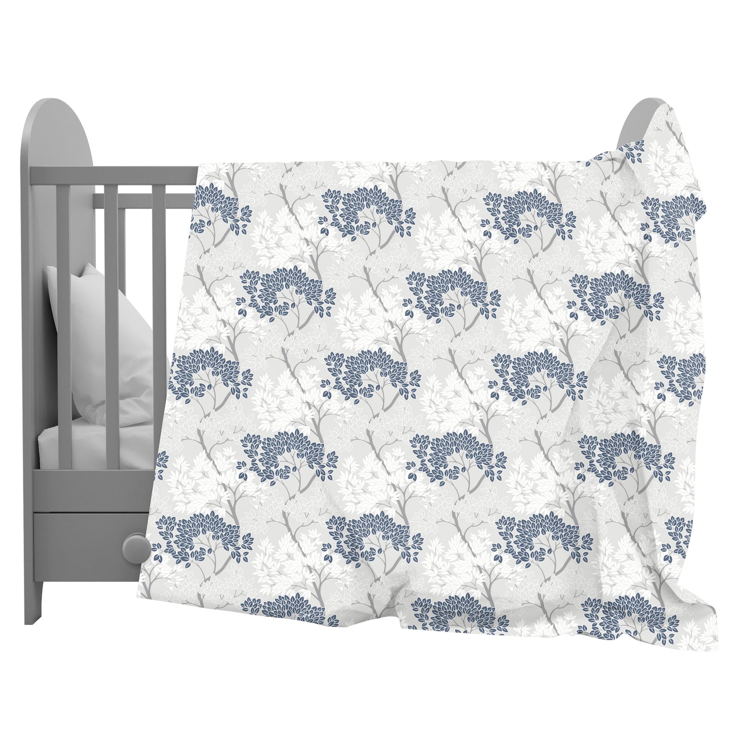 Grey and Blue Cotton 120 GSM Single Bed Kids Dohar for 0-3 Years Soft Cozy For Toddlers, Girls, Boys, and Babies