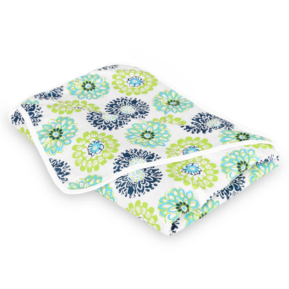 Green and White Pure Cotton Baby Blanket for Newborns 0-3 Years Soft Cozy Dohar for Toddlers, Girls, Boys, and Babies