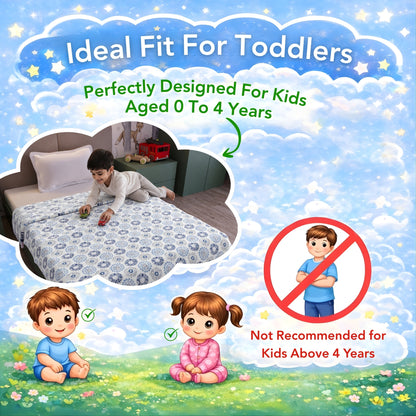 Grey and Blue Dahlia 100% Cotton Toddler Baby Blanket for for 0-3 Years