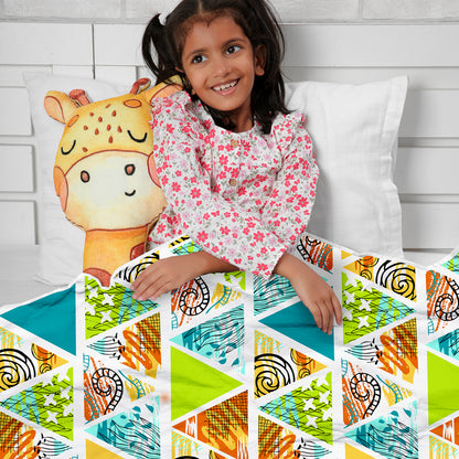 Triangle Candy Print Reversible AC Blanket Dohar for Kids