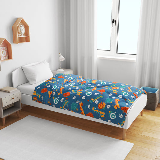 Iris Deep Abstract Kids Single Bed Dohar – 120 GSM Cotton