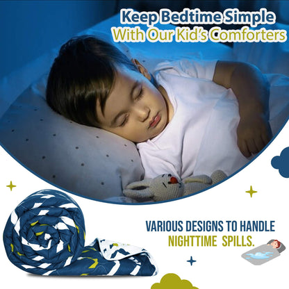 Blue Chevron AC Quilt Comforter for Kids