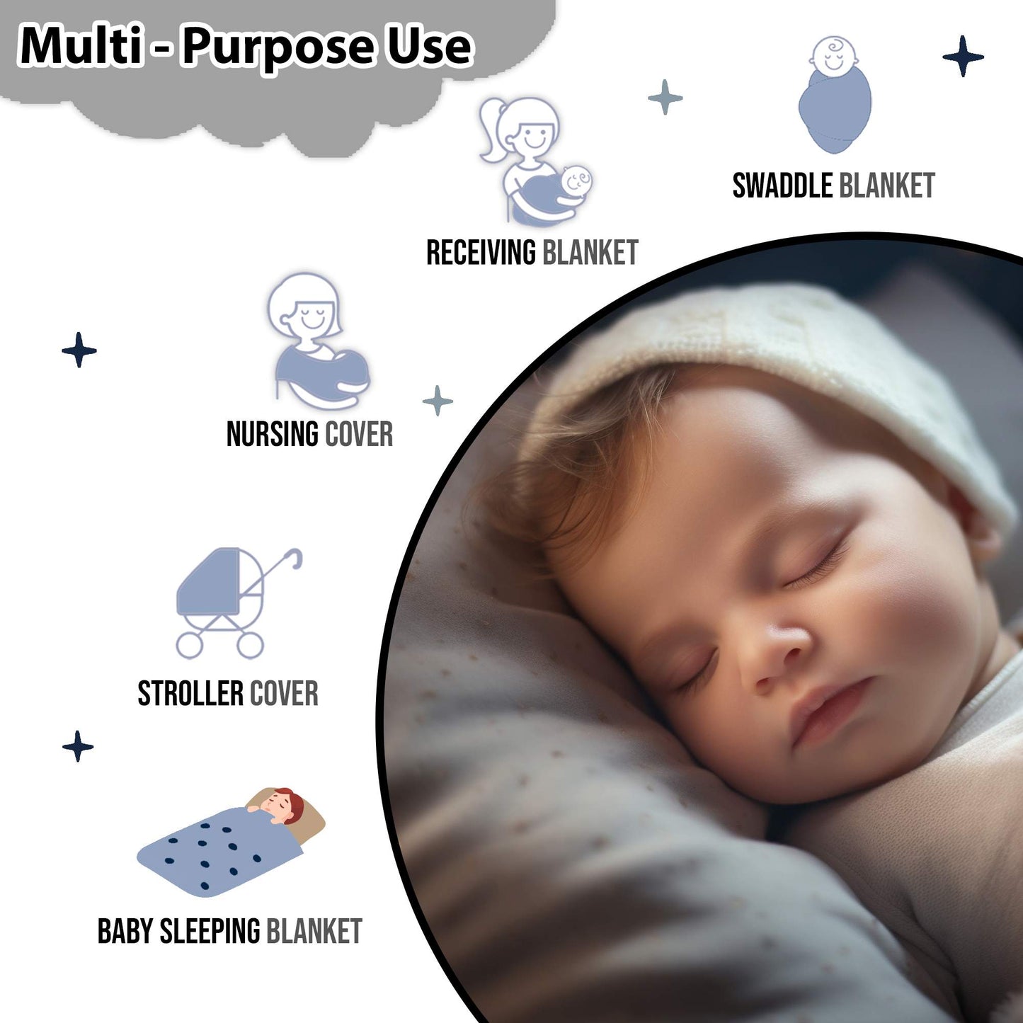 Black And Grey Quatrefoil AC Quilt Comforter for Kids