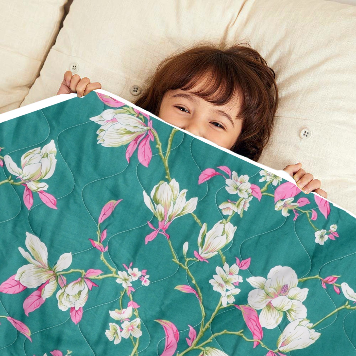 Jacobean Floral AC Quilt Comforter for Kids
