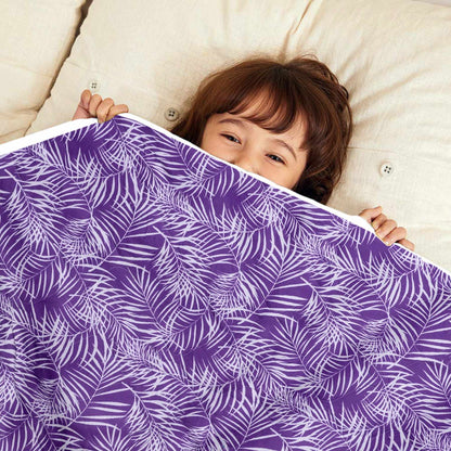 Blue And Purple Leaf AC Quilt Comforter for Kids