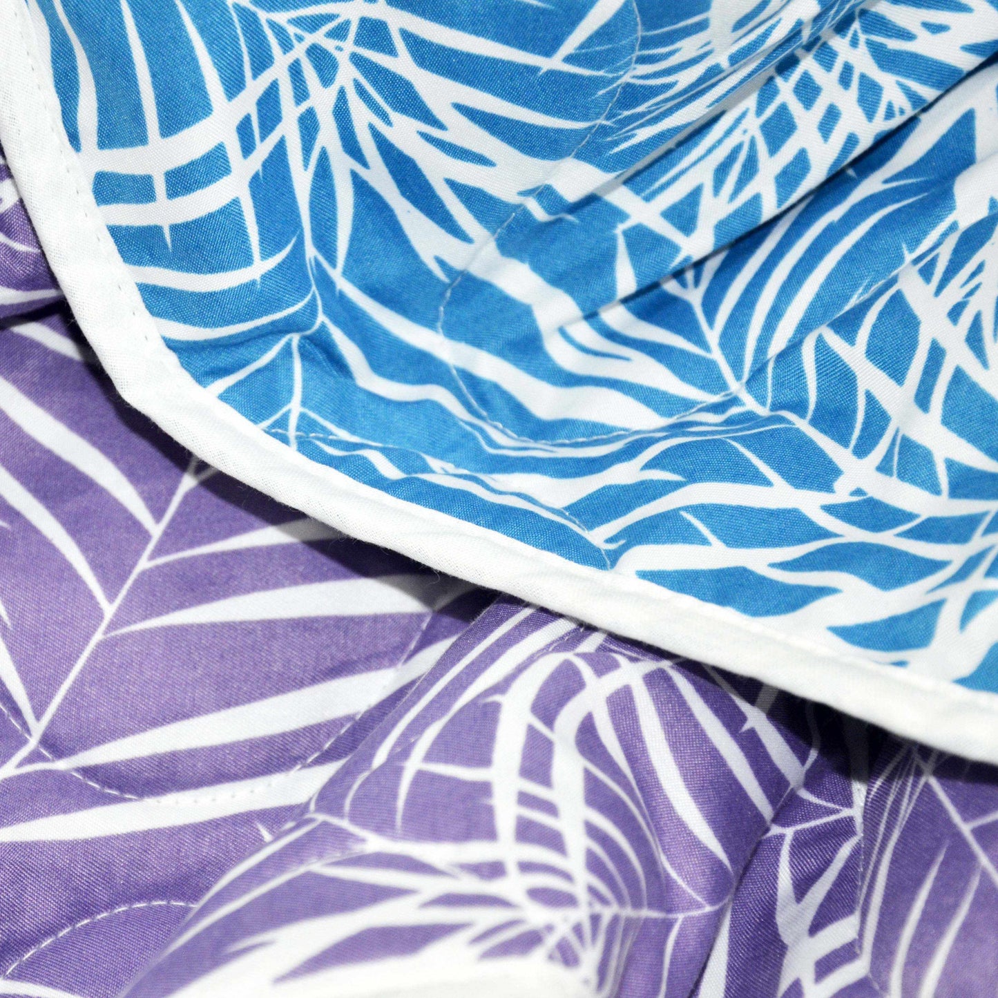 Blue And Purple Leaf AC Quilt Comforter for Kids