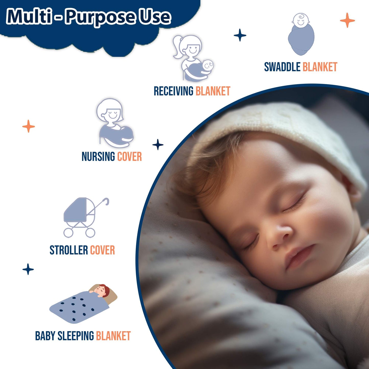 Blue Abstract AC Quilt Comforter for Kids