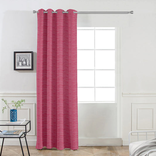 7 Feet Micro Twill Blackout Door Curtain, Single Panel Light Blocking Cover (Rosewood)