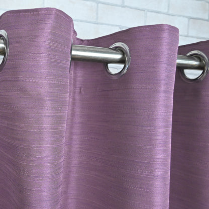 7 Feet Micro Twill Blackout Door Curtain Single Panel Light Blocking Cover (Plum)