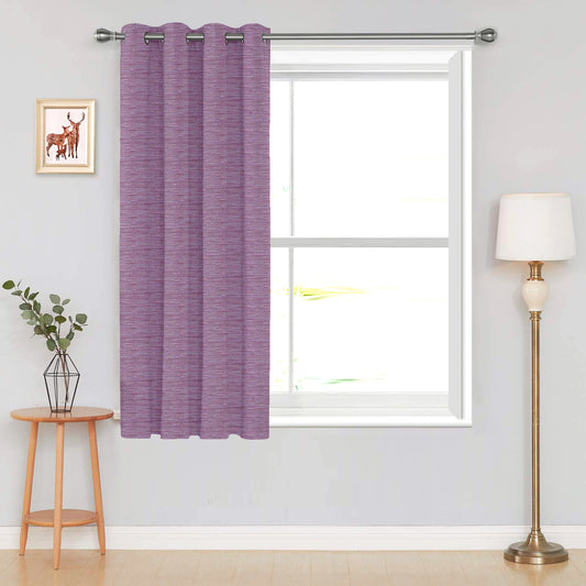 5 Feet Micro Twill Blackout Window Curtain | Single Panel Light Blocking Cover (Plum)