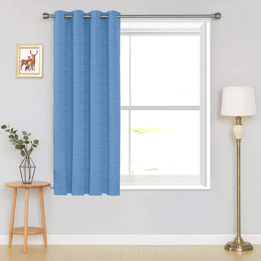 5 Feet Micro Twill Blackout Window Curtain | Single Panel Light Blocking Cover (Red)