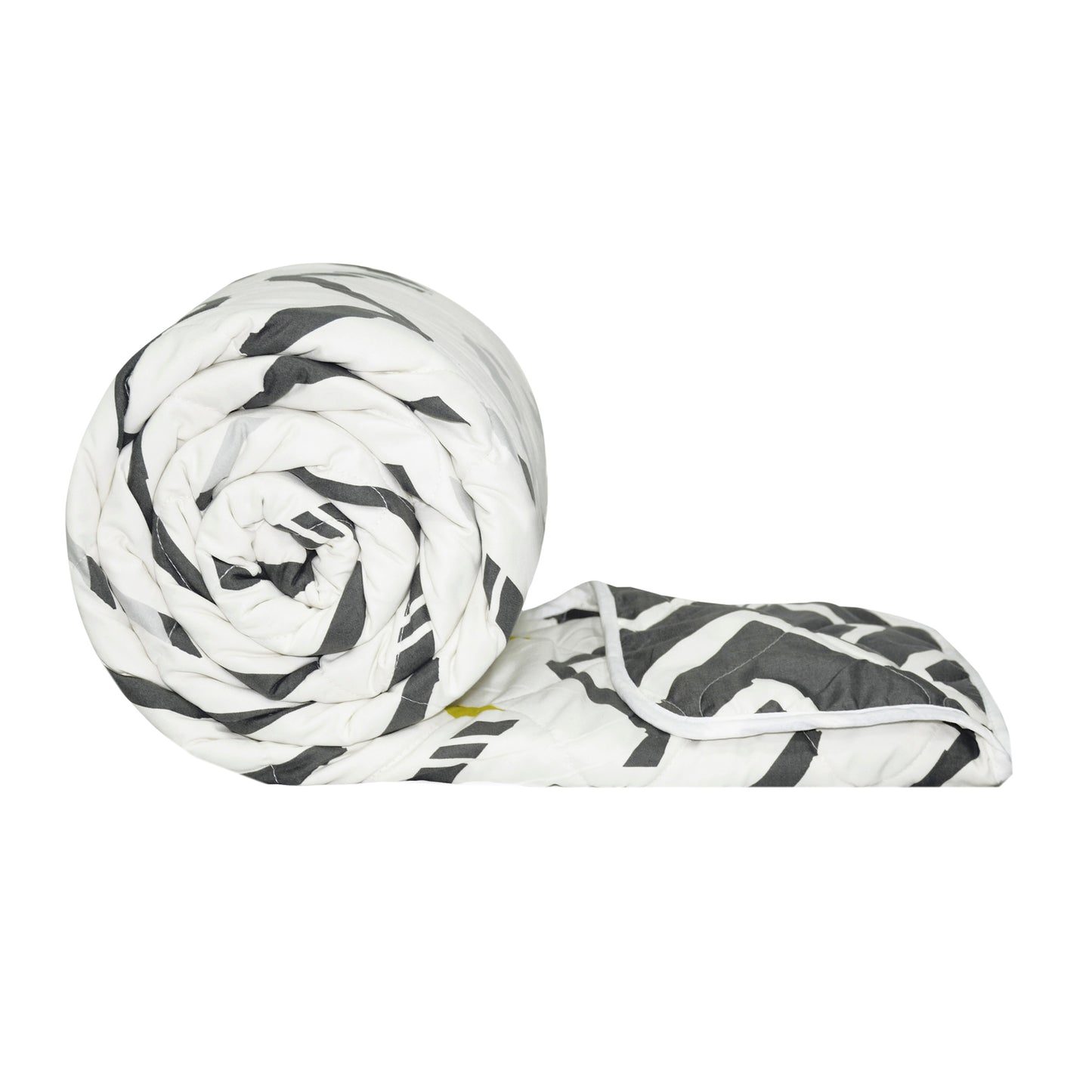 Grey and White Chevron AC Quilt Comforter for Single Bed