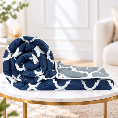 Quatrefoil AC Quilt Comforter for Single Bed
