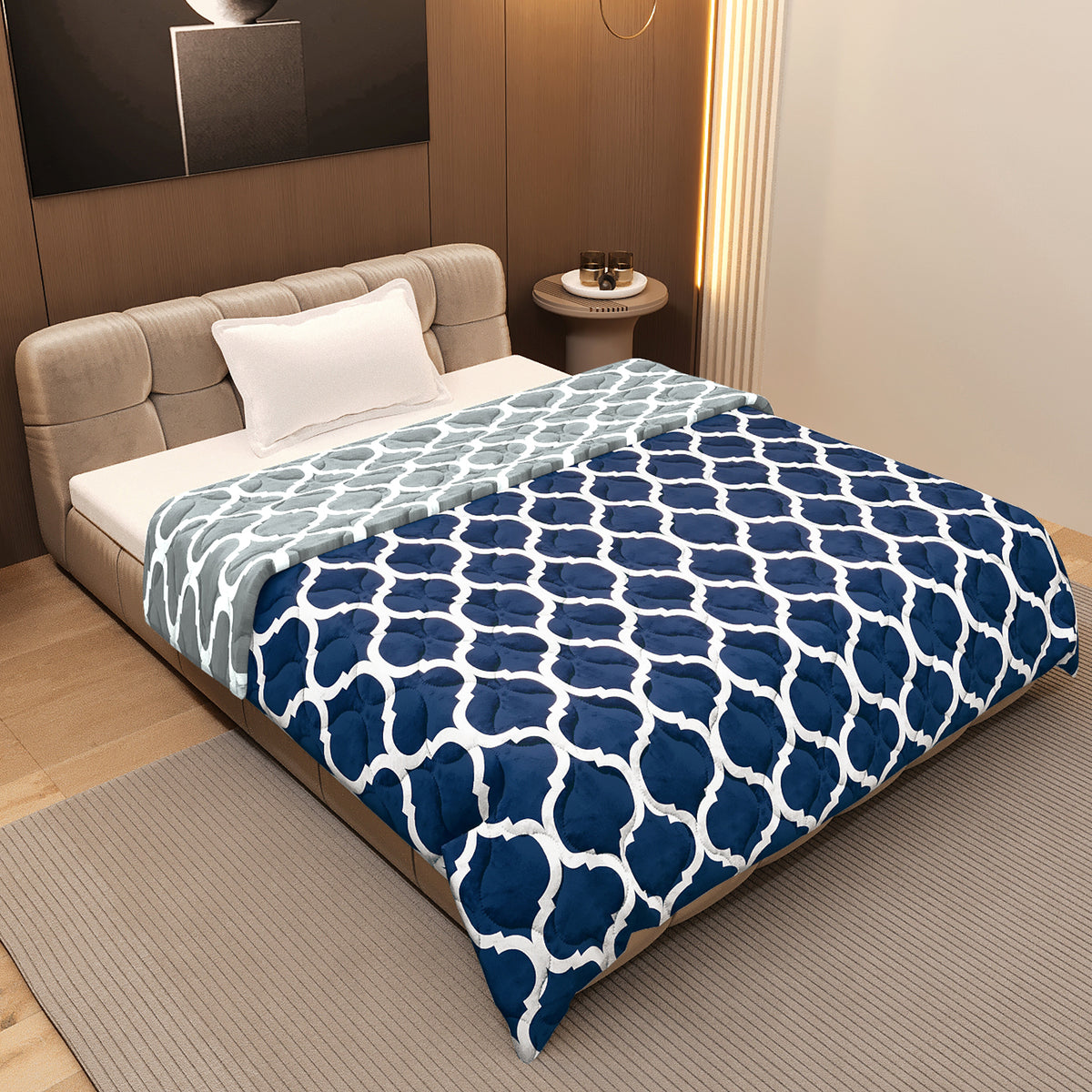Quatrefoil AC Quilt Comforter for Single Bed