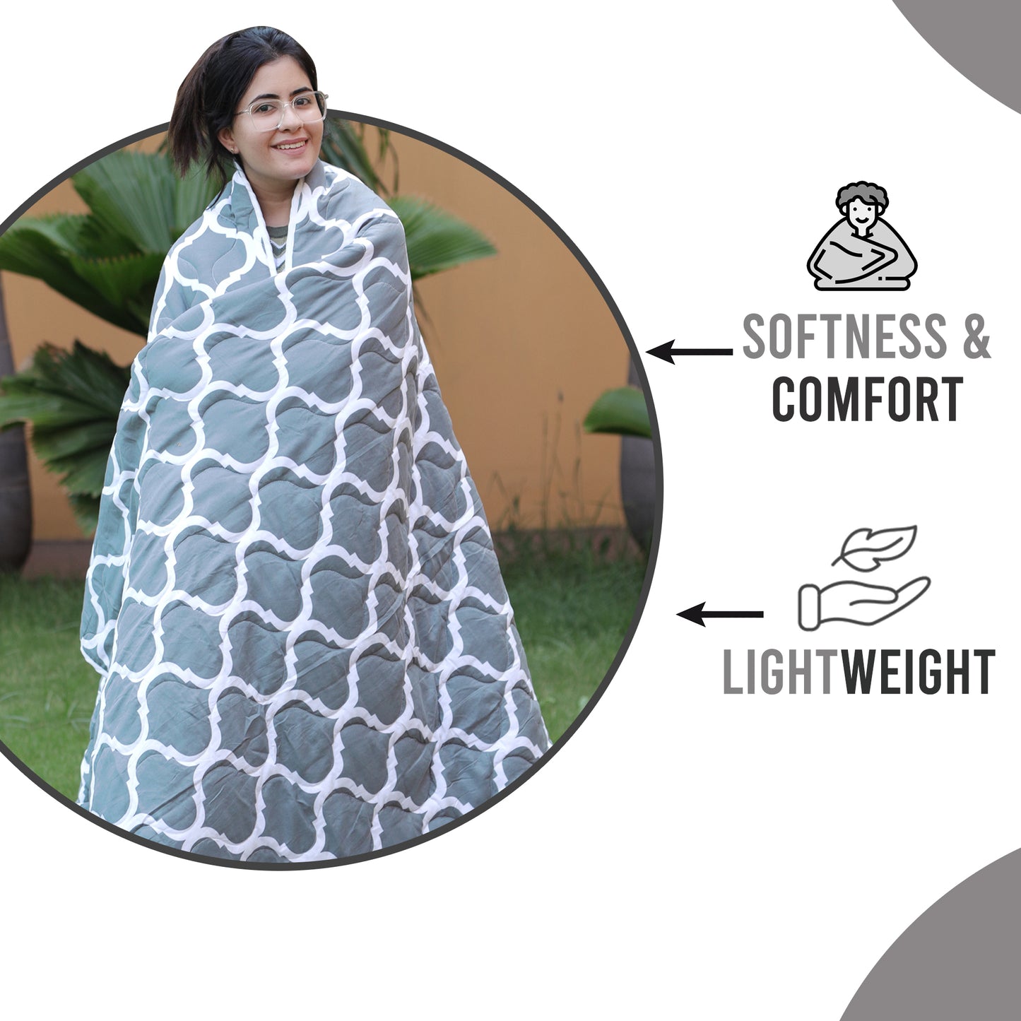 Quatrefoil Double Bed AC Quilt Comforter