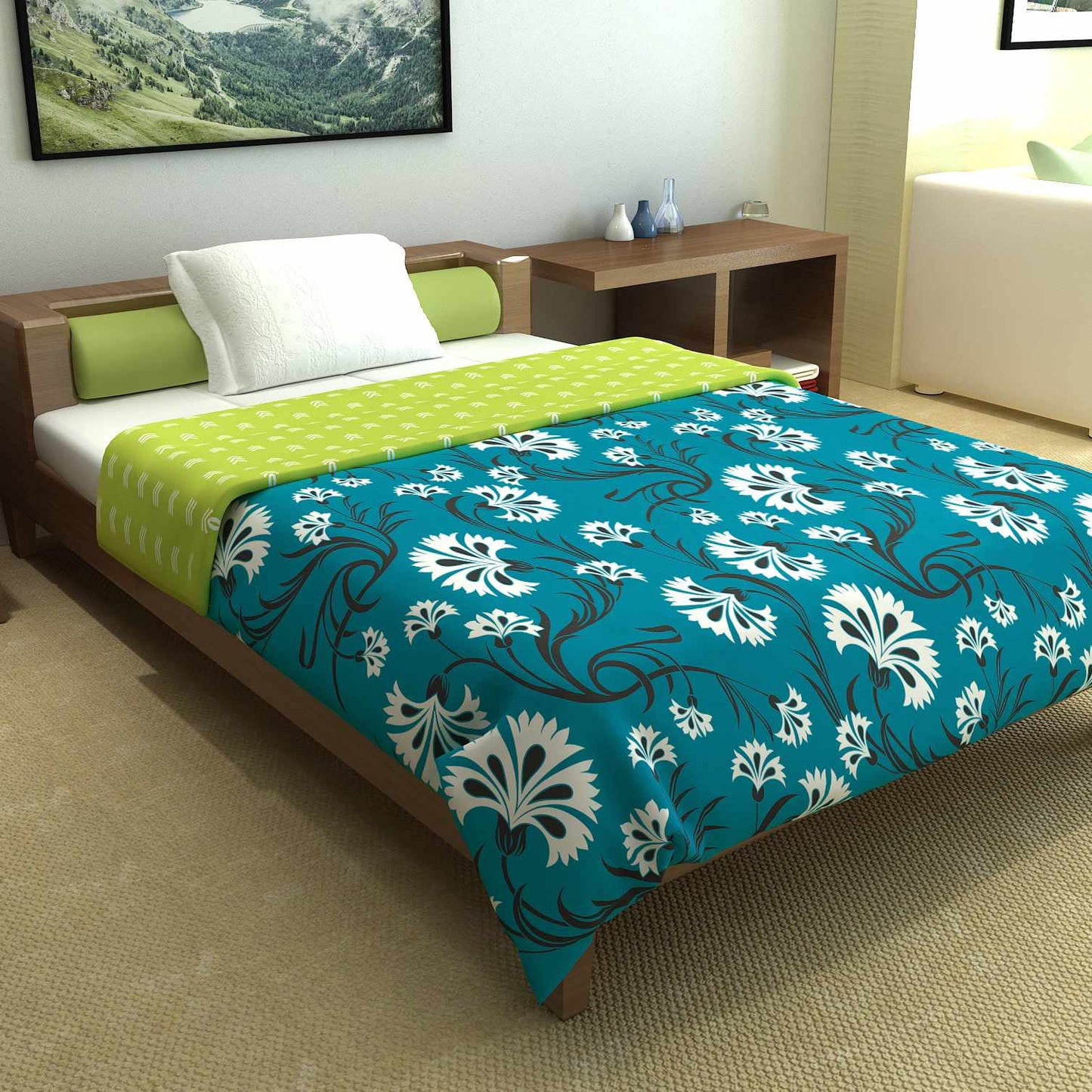 Ditsy Floral AC Quilt Comforter for Single Bed