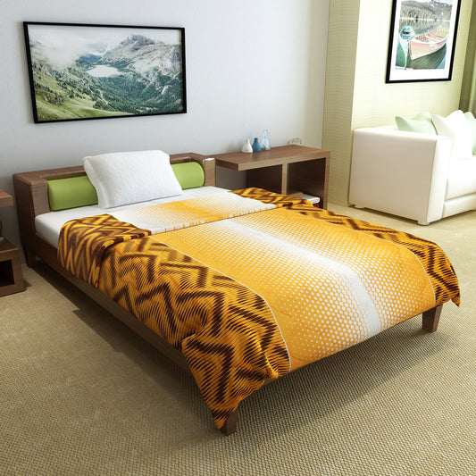 Orange Chevron Chevron Single Bed Comforter – 120 GSM Microfiber