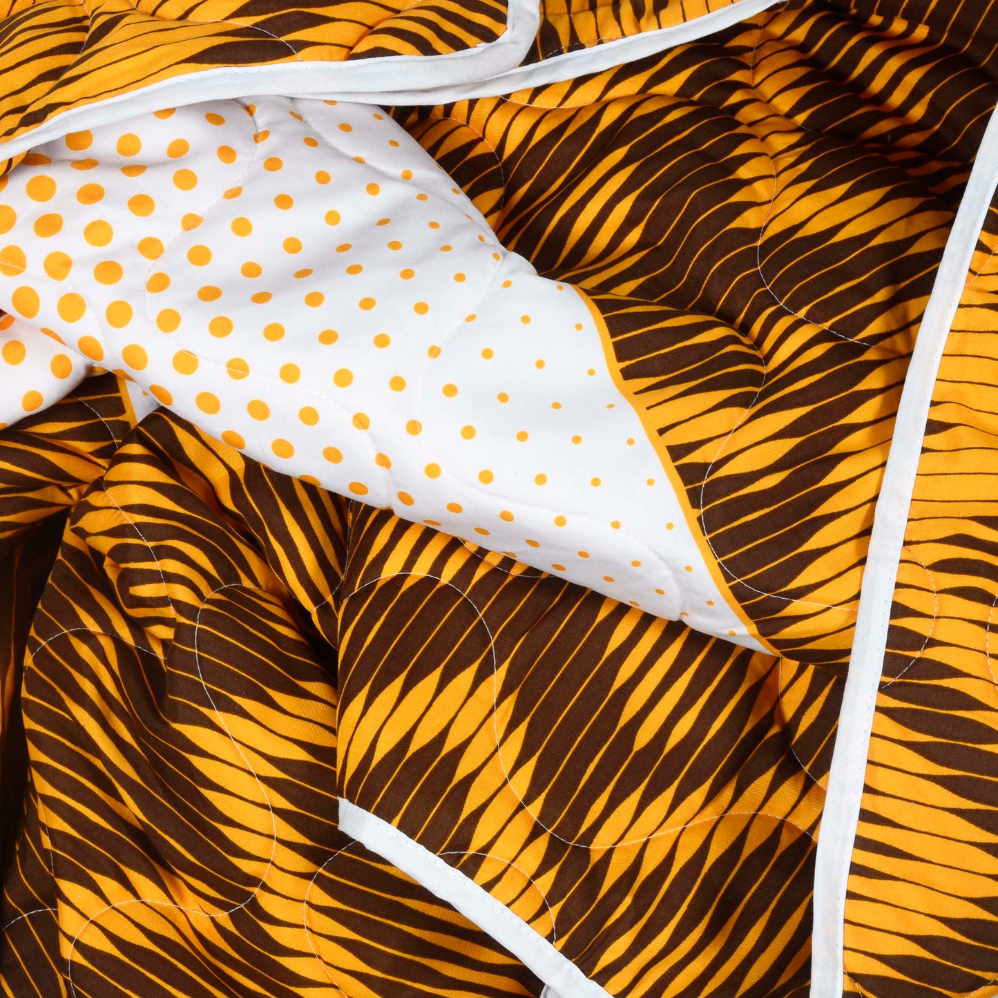 Orange Chevron Single Bed Comforter – 120 GSM Microfiber