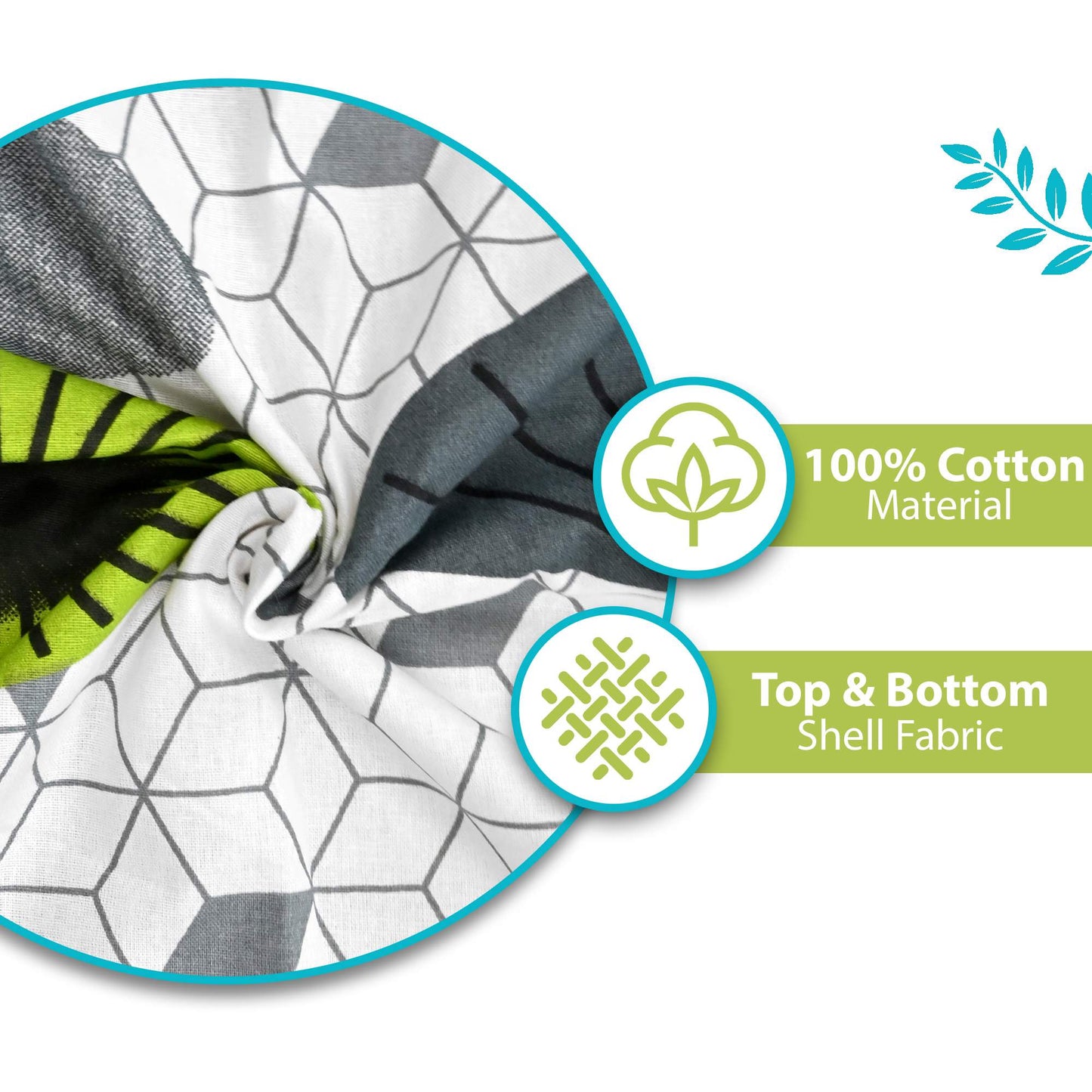 White and Blue 120 TC Cotton Floral Pattern Single Bed AC Blanket Dohar for All Season