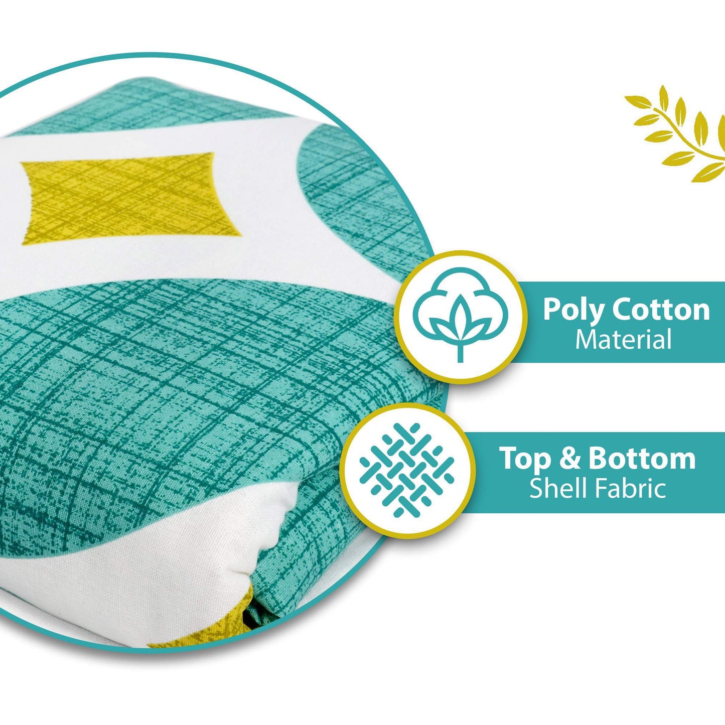 Blue and Green 120 GSM Cotton Abstarct Pattern Double Bed AC Blanket Dohar for All Season