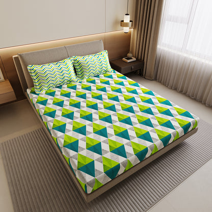 Triangle Pattern Bedsheet For Double Bed