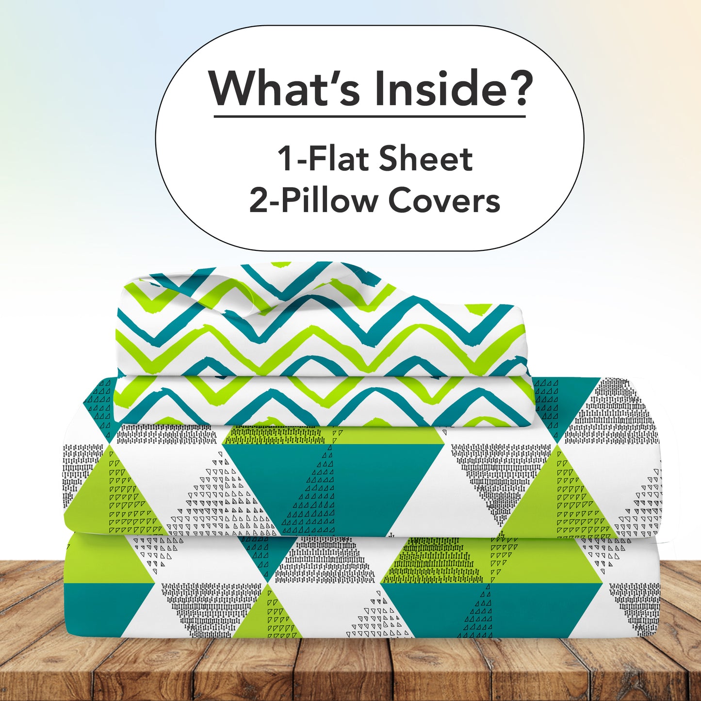 Triangle Pattern Bedsheet For Double Bed