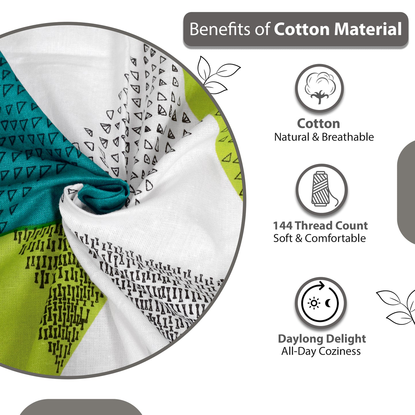 Triangle Print Single Bedsheet