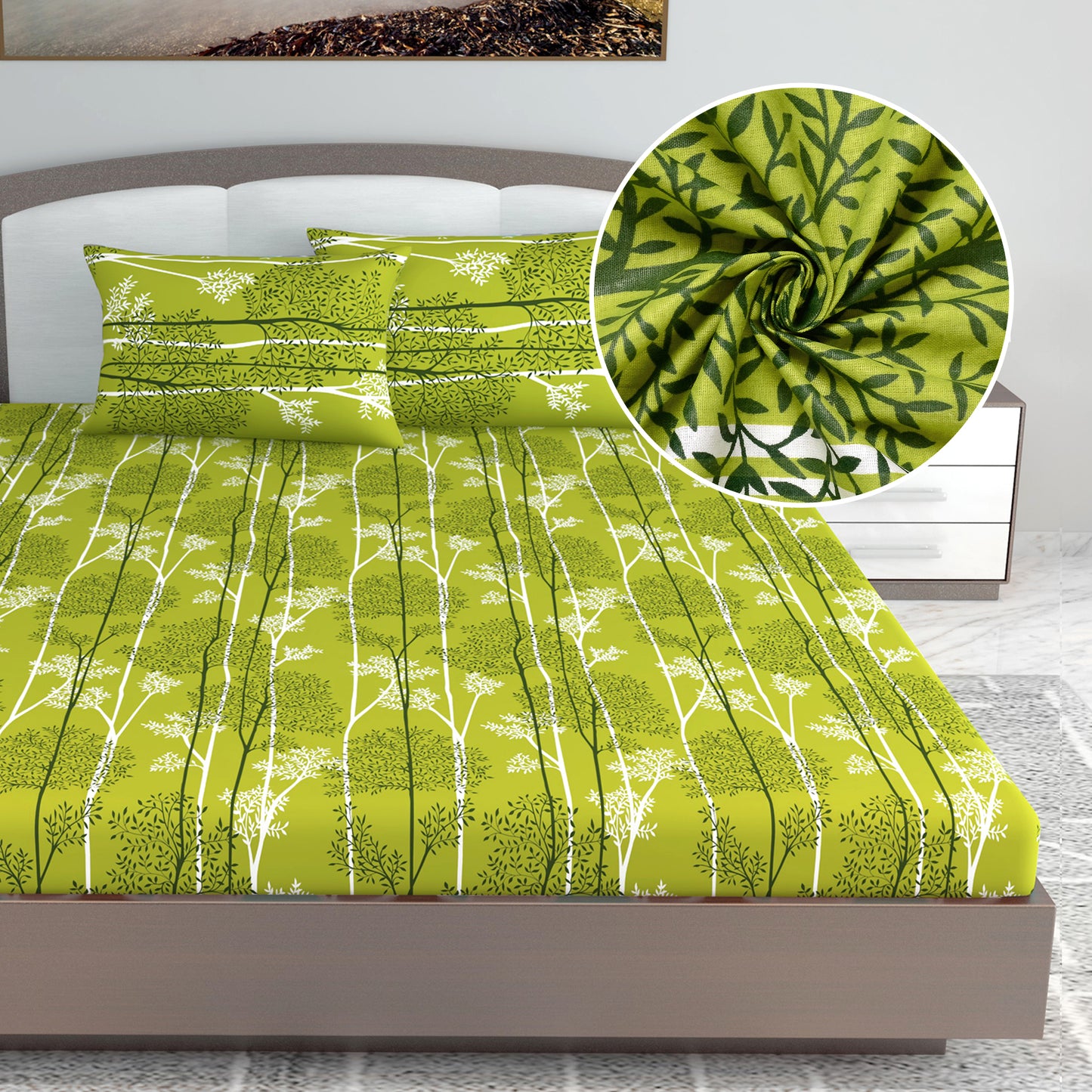 Leaflet King Size Bedsheet