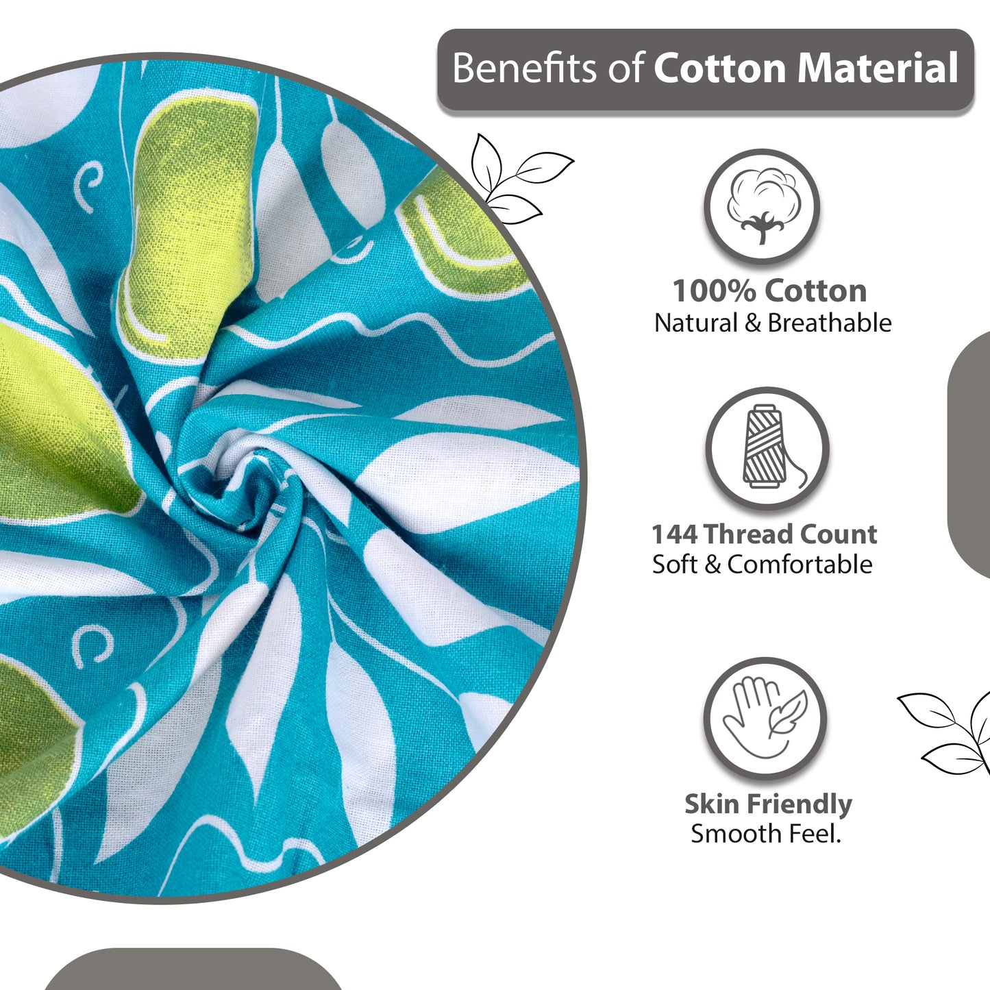 Clementine Green Floral Single Bedsheet