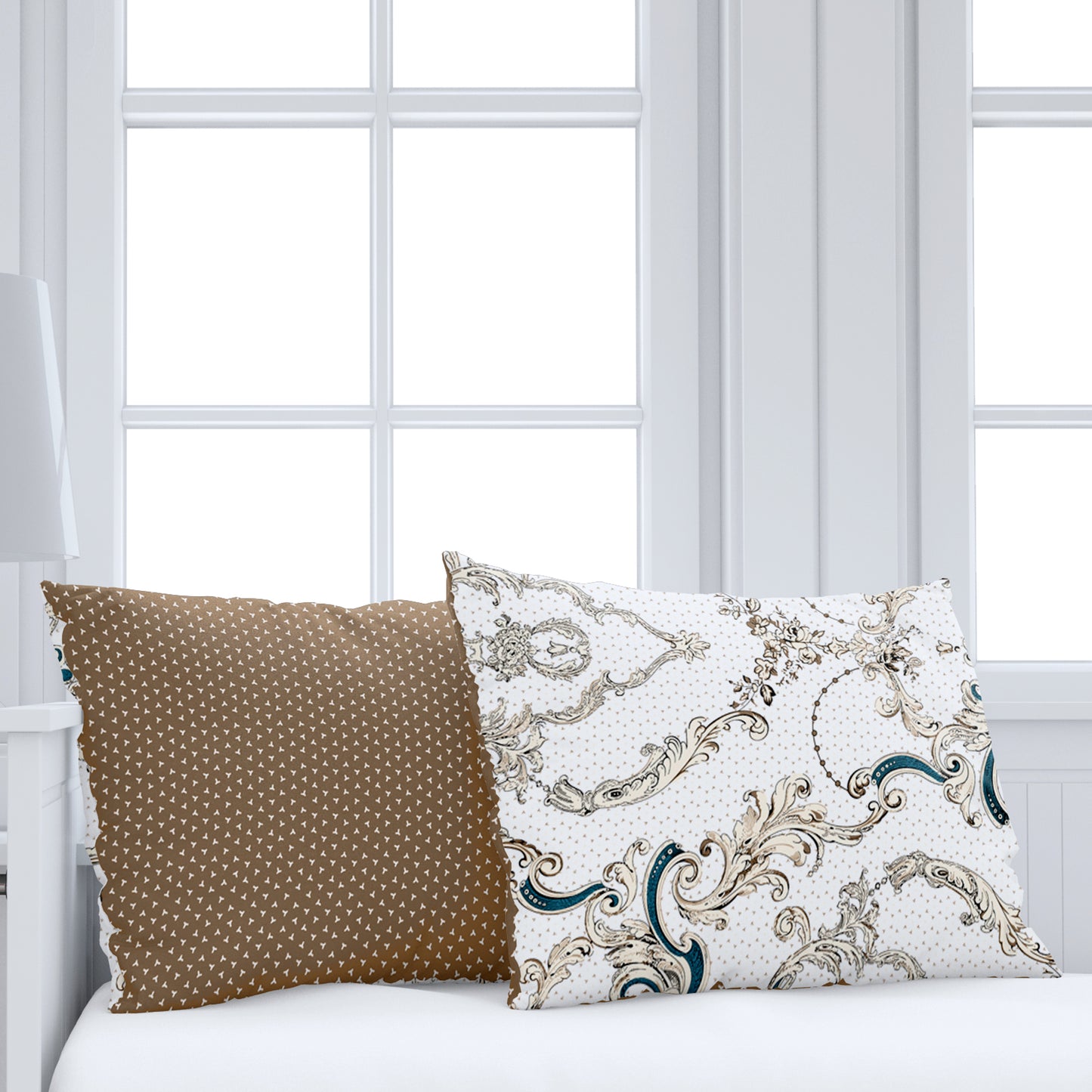 Kalamkari Retro Floral Print Single Bedsheet